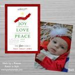 Wishing You Joy Love Peace Photo Christmas Card..