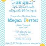 Baby Shower Invitation - Cute As A Button In Blue..