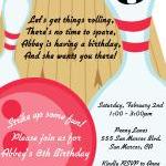 Bowling Birthday Party Printable Invitation - Diy..