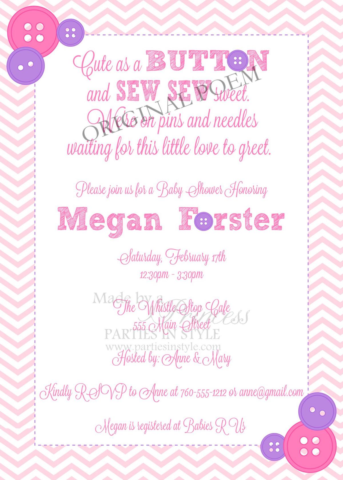 cute as a button baby shower invitations printable