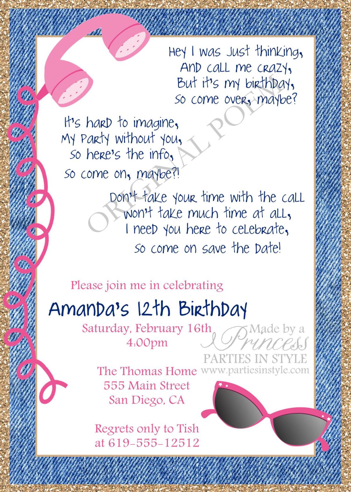 free printable decor wall Me Invitation Birthday Printable   Call  DIY Maybe Teen